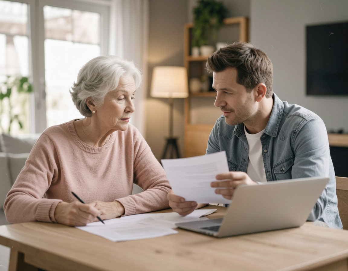 Family talking together